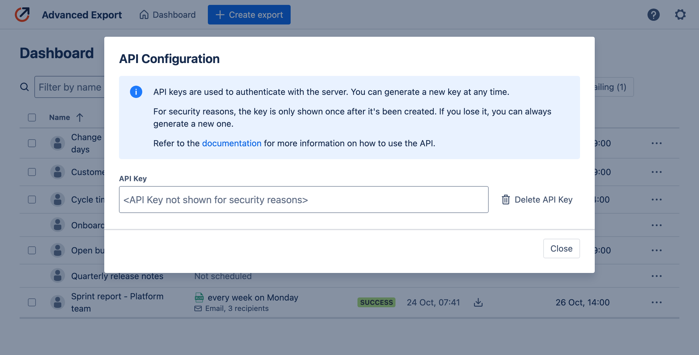 API Configuration